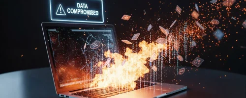 Cost of a data breach causing financial loss and reputational damage to businesses